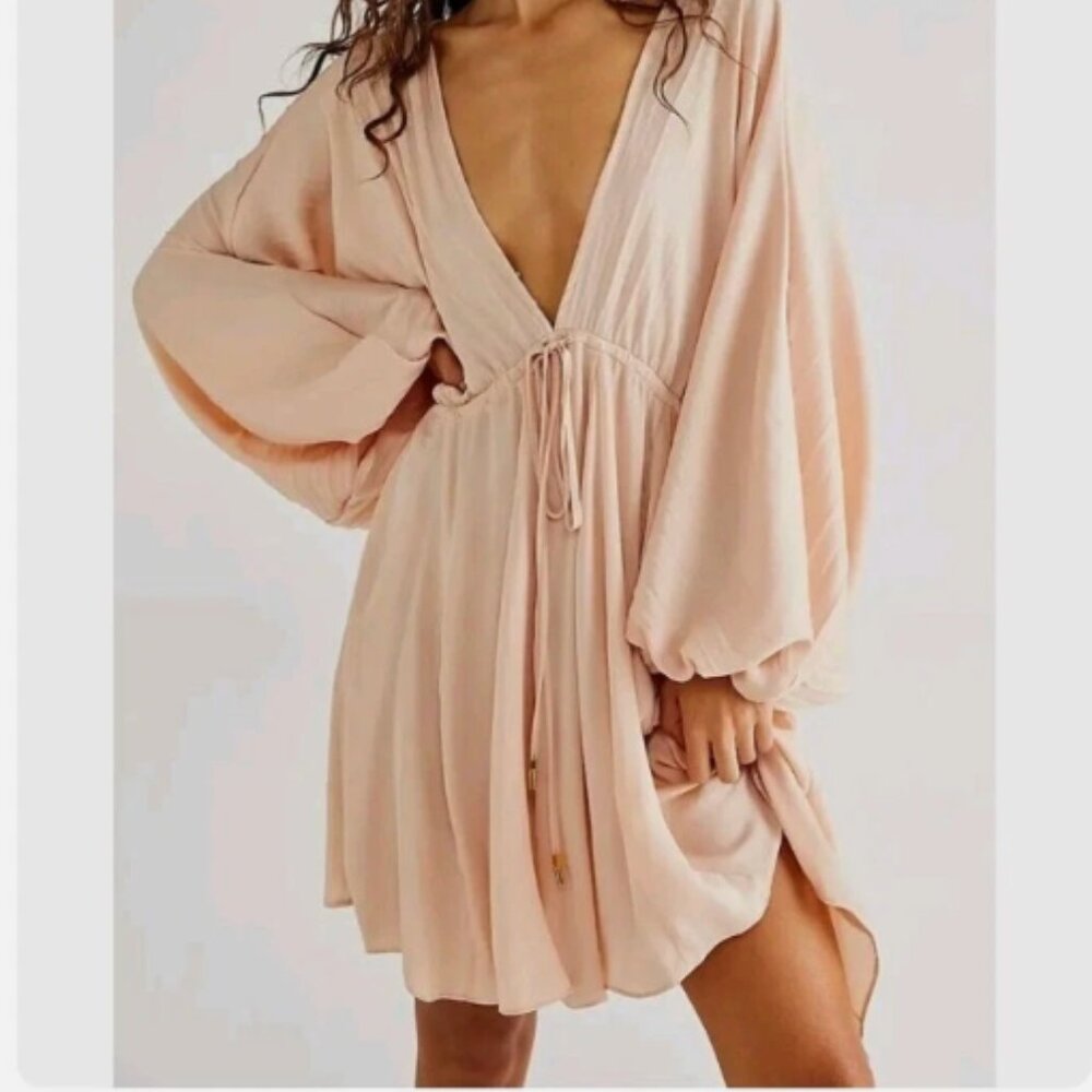 Free People Blush Peach Mini Dress